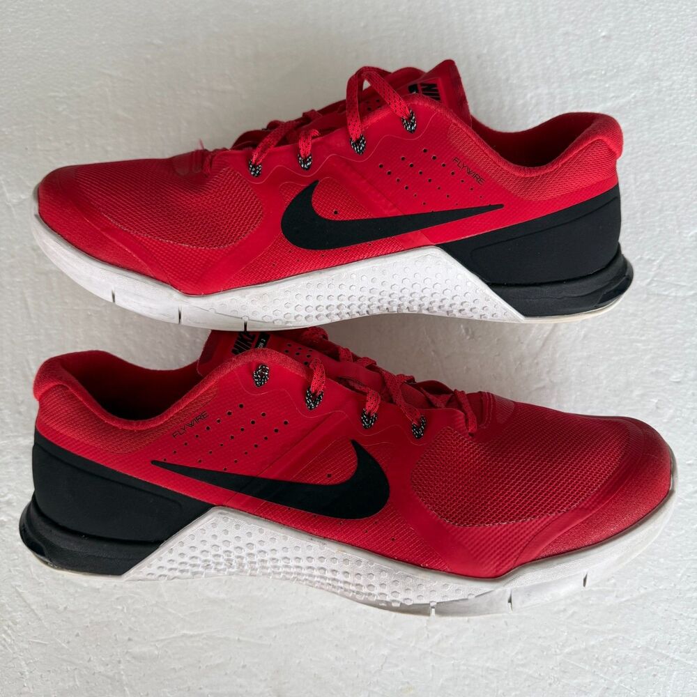 Size 13 -Nike Metcon 2 Cross Training Gym Shoes 819899-601 Red Black White Men's